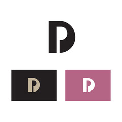 DP letter logo initial design template vector