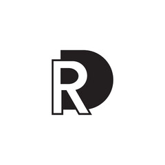 RD initial logo template design vector