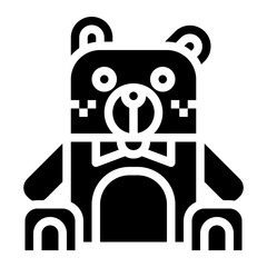 teddy bear toy kid doll icon