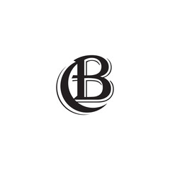 Obraz premium CB logo initial template design vector