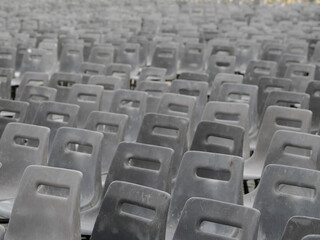 many chairs before pope francics mass in saint peter square vatican city rome exterior view