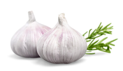 garlic bulb isolated on white background cutout