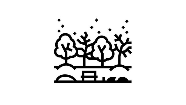 winter park line icon animation