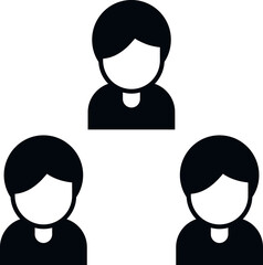Teamwork icon simple vector. Business people. Digital mobile