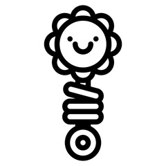 baby rattle toy kid childhood icon