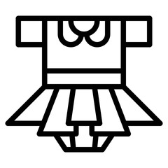 baby dress jump cloth icon