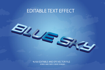 Editable Blue SkyText Effect