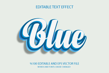 Editable Blue Text Effect