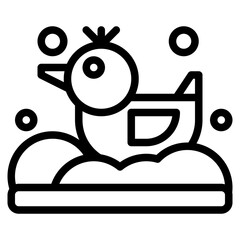 rubber duck toy play shower icon