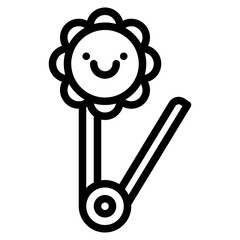 safety pin baby cloth pin icon