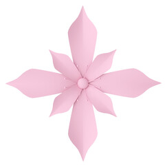 Obraz na płótnie Canvas Paper flower. 3D illustration.