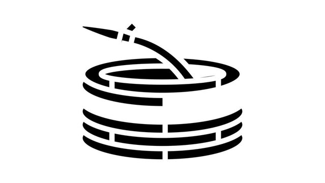 garden hose glyph icon animation