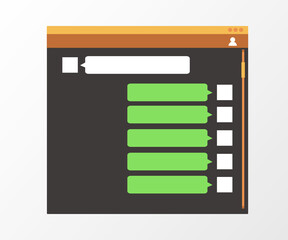 Design software windows. Web window screen mockup. Vector illustration