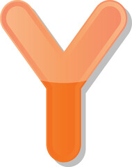 colorful paper capital alphabet letter Y	