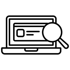 browsing website on laptop icon