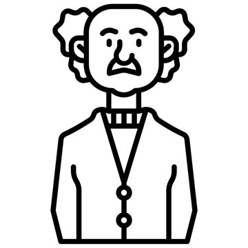 recommend clip art: old man professor icon