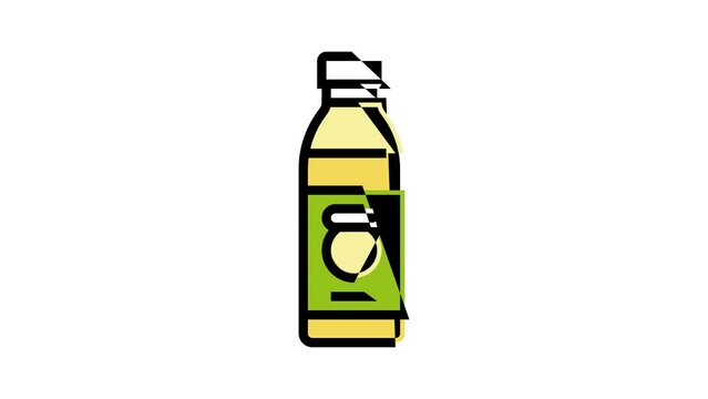 bottle beverage drink color icon animation