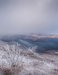 snow covered mountains
