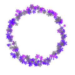 purple flower frame