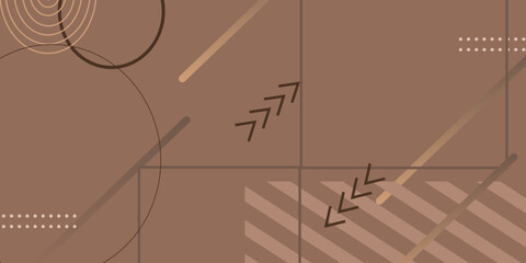 elegant triangle pattern design element on light brown background with vintage texture