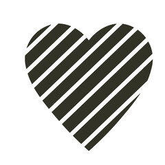 black heart hatching pattern element