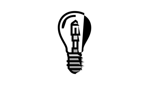 halogen light bulb color icon animation