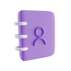 phone book 3d icon