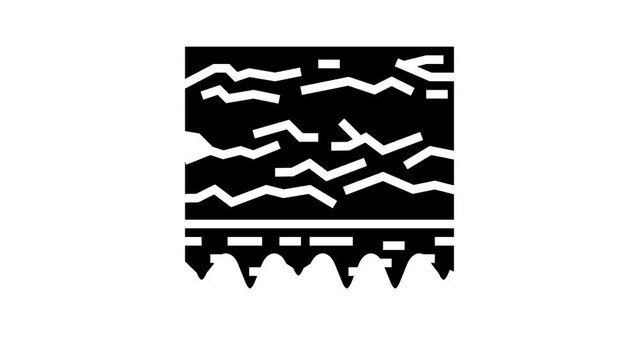 very dry skin glyph icon animation