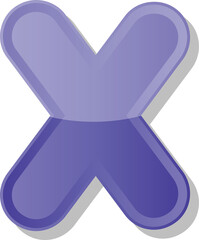 Fototapeta premium colorful paper alphabet symbols, cross. 