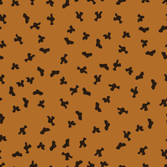 Abstract vector patterns of leopard skin. Black