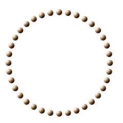 Naklejka premium circle of brown 3d dots