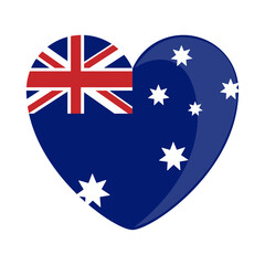 australia flag in heart