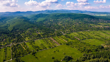 Obraz premium landscape with hills and mountains