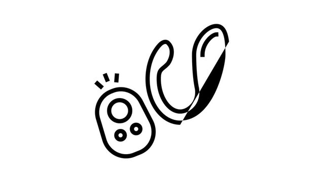masturbation sex toy line icon animation