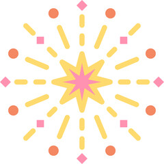 fireworks displays flat icon