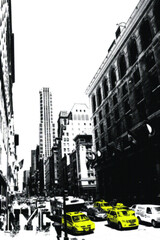 Abstract print design on plain base