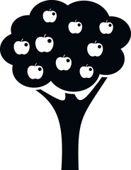 Harvest fruit tree icon simple vector. Garden plant. Farm plum