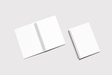 A5 Spiral Notebook Blank Mockup