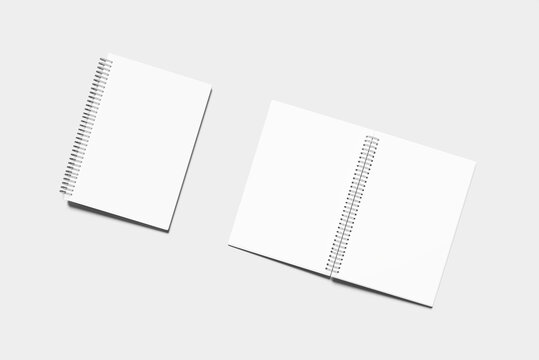 A5 Spiral Notebook Blank Mockup