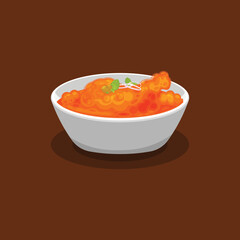 Butter Chicken Curry background. Design with cartoon style.