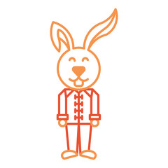 man rabbit symbol shio icon design