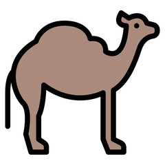camel animal zoo wild life icon