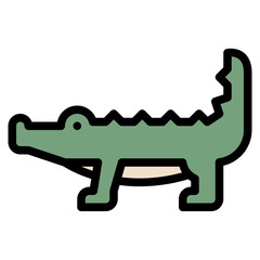 crocodile animal zoo wild life icon