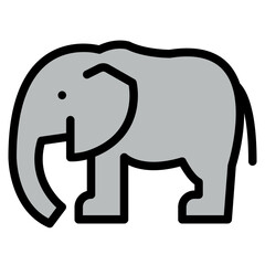 elephant animal zoo wild life icon