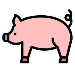 pig animal zoo wild life icon