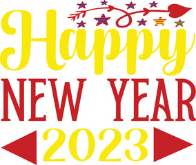 Happy new year svg t shirt design