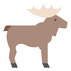 moose animal zoo wild life icon