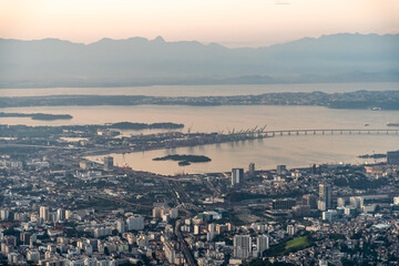 panorama of the city of Rio de Janeiro from a bird's eye view