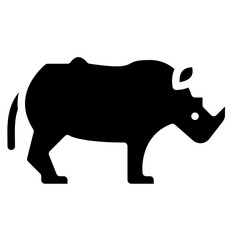 rhinoceros animal zoo wild life icon