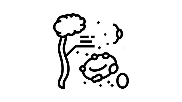 sideroblastic anemia sick line icon animation